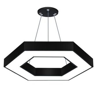 Závesná stropná lampa LED luster 60 cm hexagón
