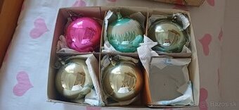 Vianočné ozdoby gule veľké, retro farby