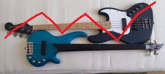 Bezpražcová basgitara Cort Curbow 4FL+ BOSS efekty