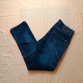 Rare Levis modré rovné džínsy rifle straight jeans 33x34