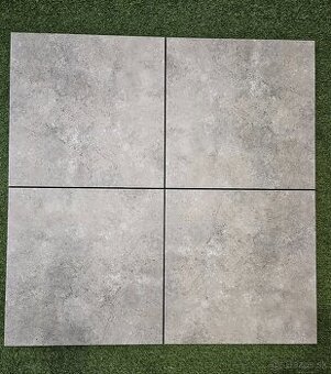 Dlažba aj na terče, 60x60x2 cm, inšpirovaná travertínom sivý