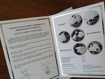 Pamätný list Fauna a flóra ku 3,33 euro minciam