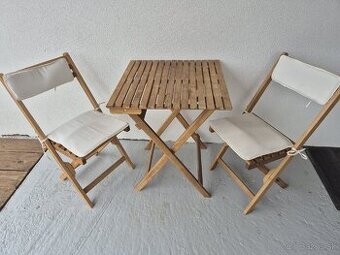 Balkónový set stôl a 2 stoličky
