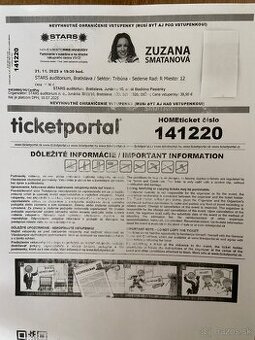 Zuzana Smatanová , Stars auditorium Bratislava