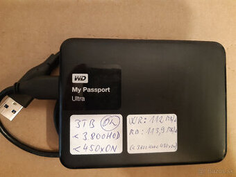 Externý HDD 3TB 2,5" WD My Passport Ultra USB 3.0