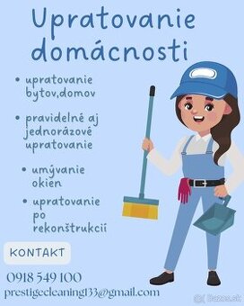 Upratovanie domácnosti a apartmánov