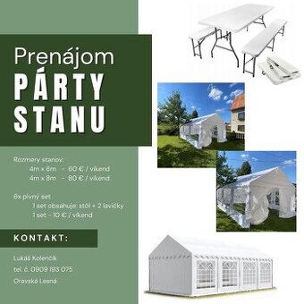 Prenájom Párty stanu