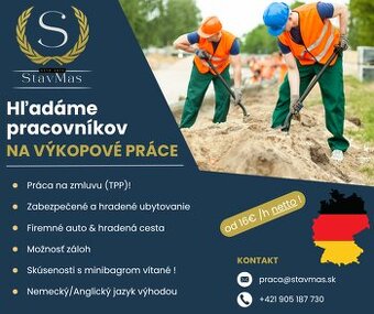 Hľadáme pracovníkov na výkopové práce v Nemecku 🇩🇪