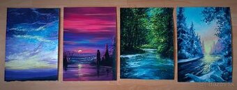 Akrylové obrazy 40x30cm 2