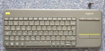 Logitech Wireless Touch Keyboard K400 Plus Black , SK / CZ