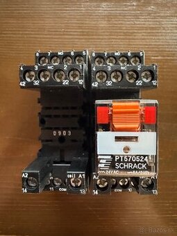 Výkonové minirelé PT 4P/6A,24VAC + päťica