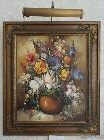 Predam obraz Olejomaľba "Kvetinové zátišie" Otmar LEDERER
