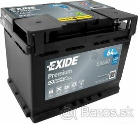 Nová autobatéria EXIDE PREMIUM, 64 Ah 640 A, 12 V, záruka.