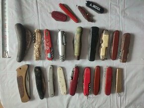Vreckové nože 22kus spolu 80€ nalezovy stav