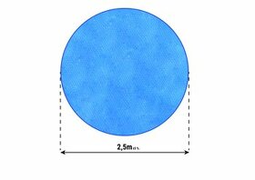 Solárna plachta modrá na bazén s priemerom 2,5m
