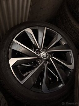 Alu škoda oreginal R17 + zimné pneu conti. 215/45 R17