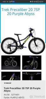 Detský bicykel Trek Precaliber 20