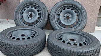 Plechové disky 5x112 a zimné Bridgestone Blizzak 205/60 R16
