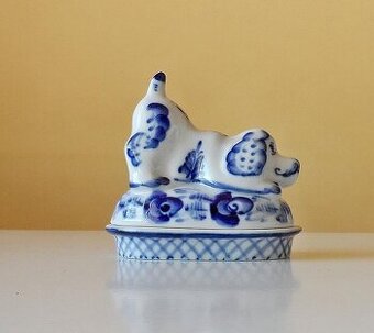 GZHEL dóza, šperkovnica