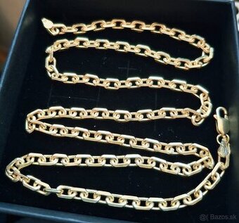 Pozlátená strieborná retiazka 60 CM