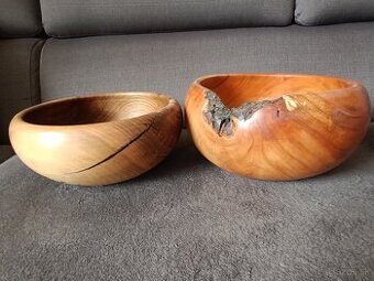 Drevené servírovacie misy, priem.23 cm