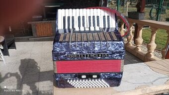 Harmonika -Akordeon.Delícia Junior,modrá, 72 basová.