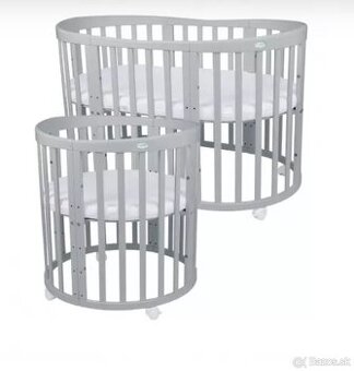 Rastúca postieľka 9 v 1 sivá/ nová, minimum používaná