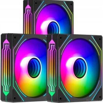 KÚPIM pc vetráky 120mm rgb/ Argb čierne