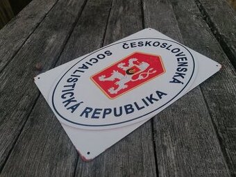 Predám plechová tabuľa Československá socialistická republik