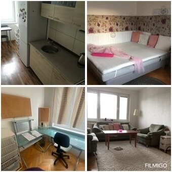 Prenajom jednej izby vo veľkom 3 izbovom byte v centre.