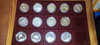 americké strieborné mince v prevedení proof