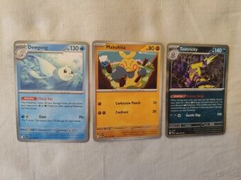 Pokemon karty - Makuhita, Dewgong, Toxtricity