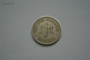 Predám vzácny 1 zlatnik 1879 Hriňová