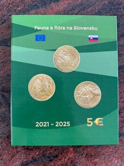 Komplet 10 minci 5 euro Fauna a Flora s Albumom