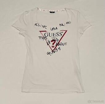 Dámske tričko Guess – biele s logom