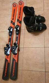 Juniorský set lyže 130 + lyžiarky (PREDANE)