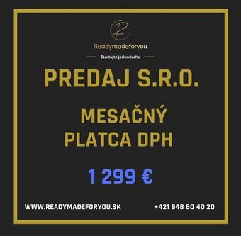 Predaj s.r.o. – mesačný platca DPH
