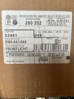 Originál predný svetlomet Audi B9