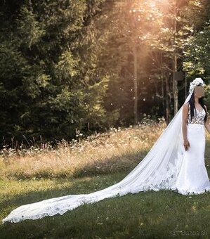 Svadobné šaty+závoj šité na mieru v SK salóne