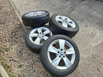 hliníkové disky 5x100 orig. Škoda 15" pneu 195/55 r15