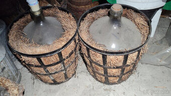 Demizony 50l, opletane demizony, hlinikove konvy