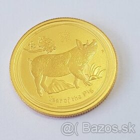 Zlata minca 1/4 oz Lunar Rok Prasaťa  2019
