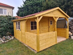 Záhradná drevené chatka 3.5x5m DOPRAVA ZDARMA