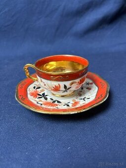 Stará porcelánová šálka s tanierikom Pirkenhammer