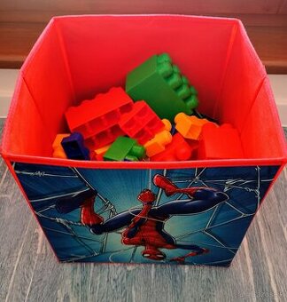 Úložný box Spiderman so stavebnicou Mega Bloks