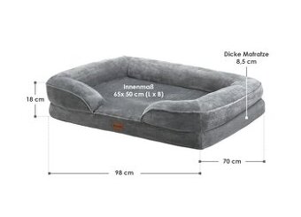 Pelech pre psa Sheena L 98 x 70 cm šedá