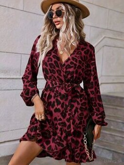 NOVE letne, leopardove šaty, vel. L - 1