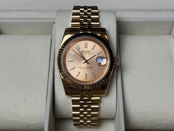Seiko Custom Mod Watch Hodinky Datejust Gold
