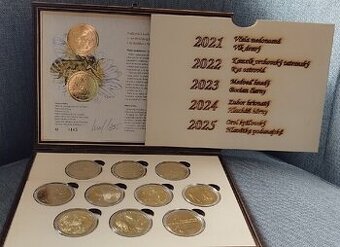 Sada 5-eurových mincí fauna flóra v kazete