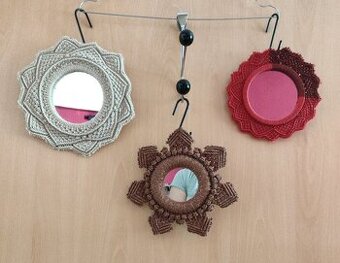 Pletené zrkadlo na stenu - menšie